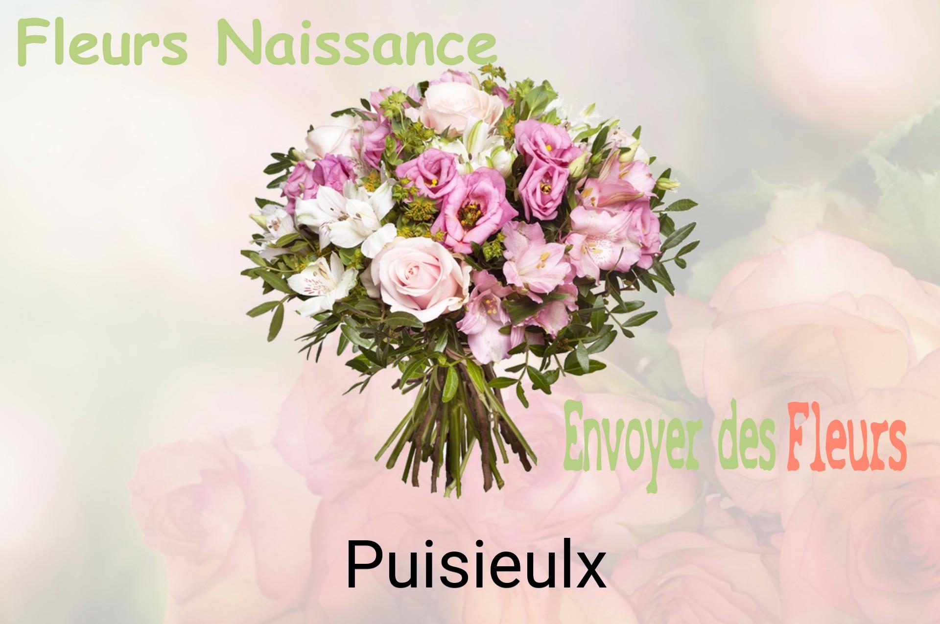 Bouquet de fleurs de naissance livré à Puisieulx